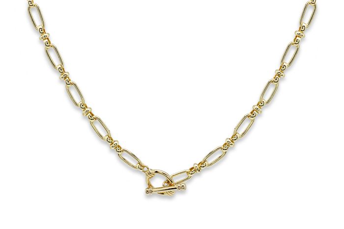 Cetus Gold T-Bar Chain Necklace